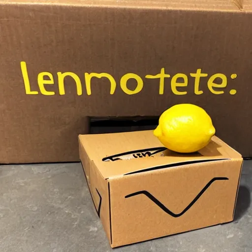 Prompt: a lemon emerging from a loot crate