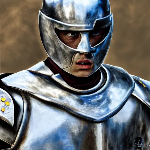 Prompt: portrait of cristano ronaldo wearing heavy shiny armor with no helmet, gladiator style, clouded, detailed, intricate, realistic, hdr, 8 k