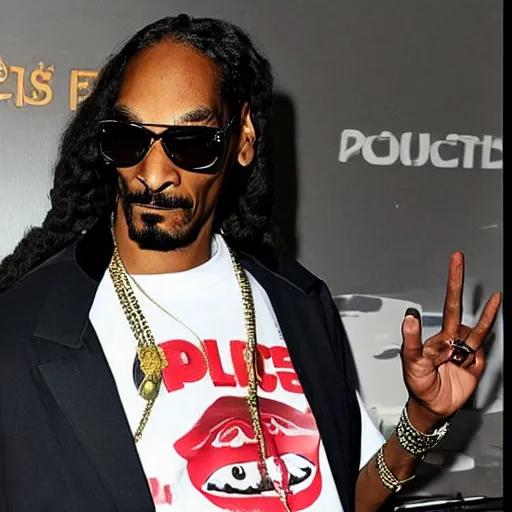 Image similar to Snoop Dogg smokes a joint, smoky red eyes, sits in a police car