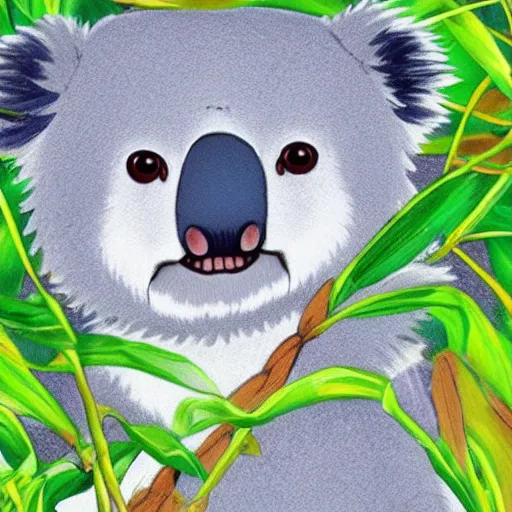 Prompt: Cute Koala by Studio Ghibli