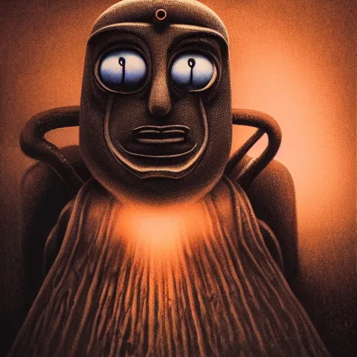 Prompt: thomas the tank engine in style of zdzisław beksinski, extremely dramatic lighting, 8 k, tendrils, black, darkness, body horror, thomas the train, thomas the tank engine face, horror,