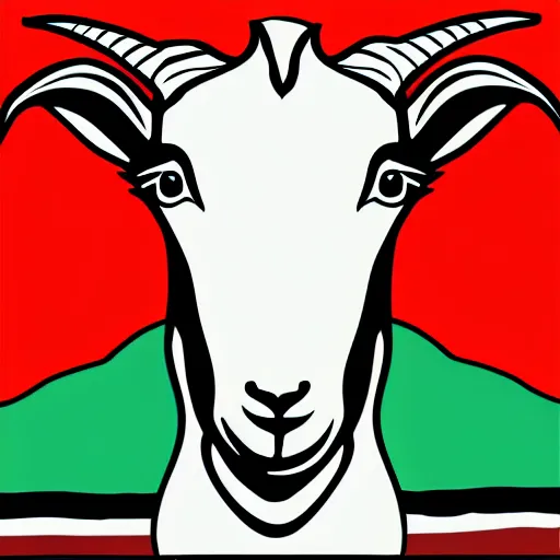 Image similar to goat, portrait, pop art