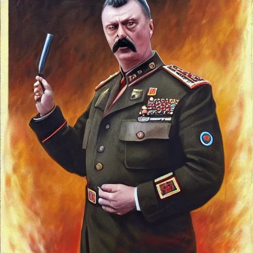 Prompt: igor ivanovich strelkov became bloody ugly supreme ruler of novorossia, photo - realistic, color image, 2 k, highly detailed, bodyhorror, occult art, by giger