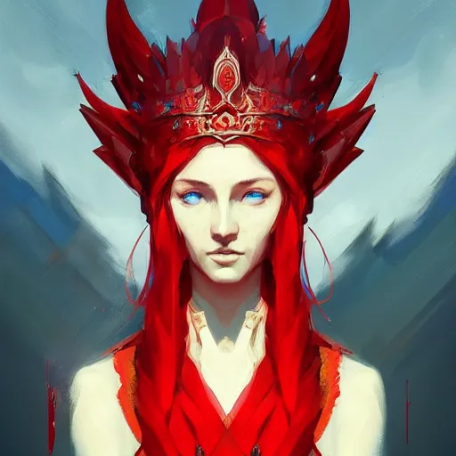 Prompt: a beautiful portrait of a beautiful red priestess, game of thrones concept art by pete mohrbacher and guweiz and ilya kuvshinov, digital art, highly detailed, intricate, sharp focus, trending on artstation hq, deviantart, unreal engine 5, 4 k uhd image