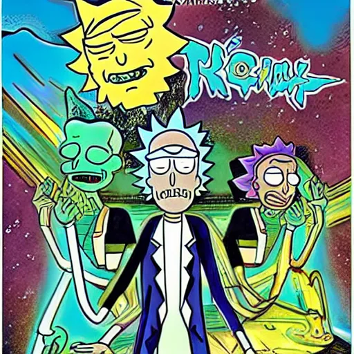 Image similar to rick and morty by jack kirby