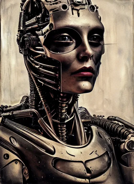 Image similar to a female cyborg profile face, by h. r. giger, by ismail inceoglu, by kiki smith, glamor shot, ambrotype, closeup, f / 2. 8, low contrast, 1 6 k, rim lighting, cinematic lighting, insanely detailed and intricate, hypermaximalist, elegant, ornate, hyper realistic, super detailed