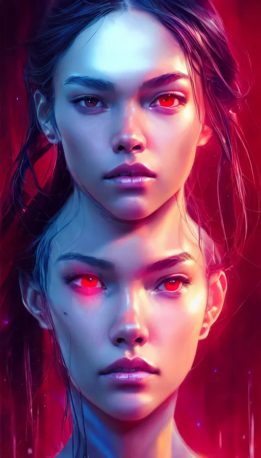 Prompt: altered carbon, madison beer girl portrait, made by stanley artgerm lau, wlop, rossdraws, james jean, andrei riabovitchev, marc simonetti, yoshitaka amano, beksinski artstation, cgsociety