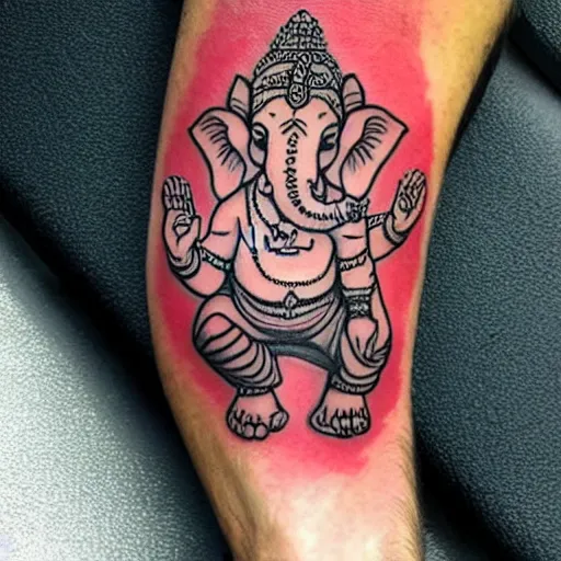 Ganesha Tattoo Ganesha Temporary Tattoo / Hindu God Tattoo / Deity Tattoo /  Indian Tattoo / Ganesha God Tattoo / Elephant Tattoo / Kalash - Etsy India