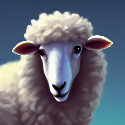 Image similar to sheep, furry art, furaffinity, extremely detailed, digital painting, artstation, concept art, smooth, sharp focus, illustration, trending