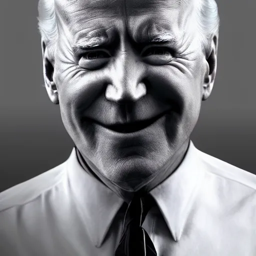 Image similar to “Supervillain Joe Biden, UHD, hyperrealistic render, 4k, cyberpunk”