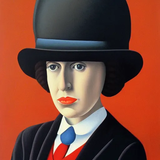 Image similar to painting of Renee Magritte by Renee Magritte, highly detailed, 8k, cinematic,