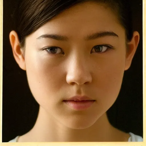 Image similar to a masterpiece portrait photo of a beautiful young woman who looks like an asian mary elizabeth winstead, symmetrical face