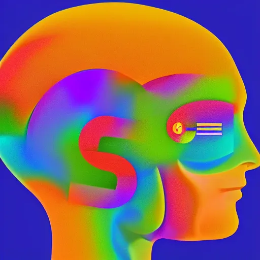 Image similar to the concept of the mind, visualized by intelligent machines