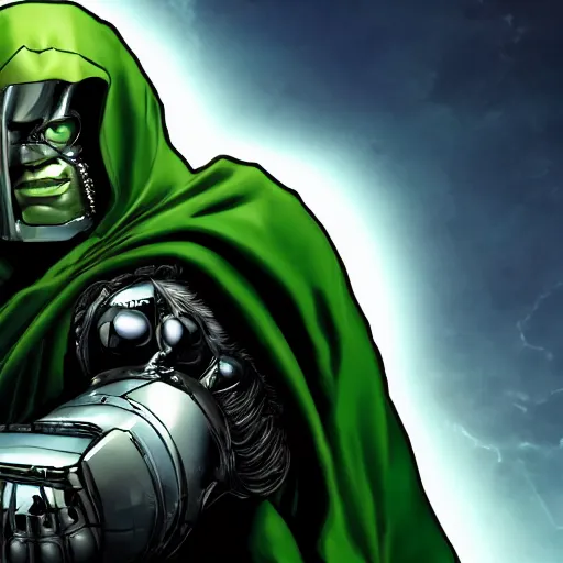 Image similar to doctor doom, 4k realistic photo