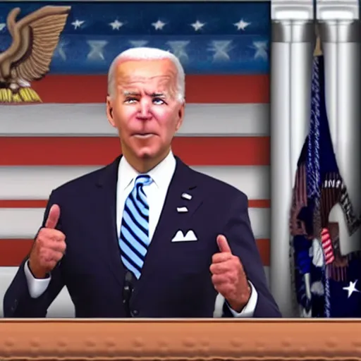 Prompt: Joe Biden in a GTA Video Game loading screen