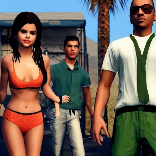 Prompt: Selena Gomez in GTA 5