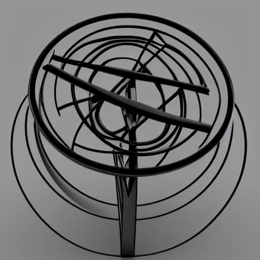 Image similar to 3 d model, concept, armillary rings