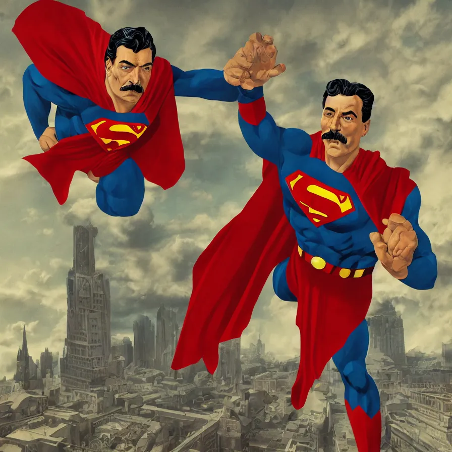 stalin as superman, red son, double identity, | Stable Diffusion | OpenArt