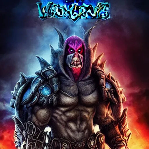 Image similar to ryan reynolds world of warcraft death knight movie poster