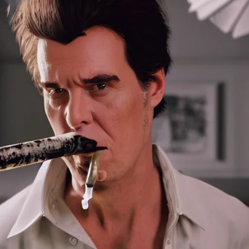 Prompt: hyperrealistic dslr film still of ace ventura smoking cracknpipe, stunning 8 k octane comprehensive 3 d render, inspired by istvan sandorfi & greg rutkowski & unreal engine, perfect symmetry, dim volumetric cinematic lighting, extremely hyper - detailed, extremely lifelike attributes & lifelike texture, intricate, masterpiece, artstation, stunning