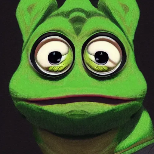 Image similar to sad pepe the frog meme in real life portrait, photo realistic, 4k, detailed, hyper realism