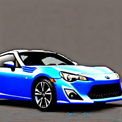 Image similar to “ side profile view pixel art of a 2 0 1 6 scion fr - s in oceanic blue, show the full car, solid white background ”