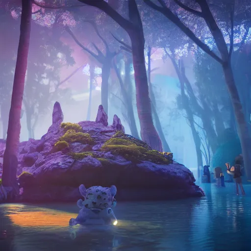 Image similar to animeland themepark, dramatic lighting and composition, surreal background, octane render, pixar, trending on artstation, photorealistic, high resolution, 8 k