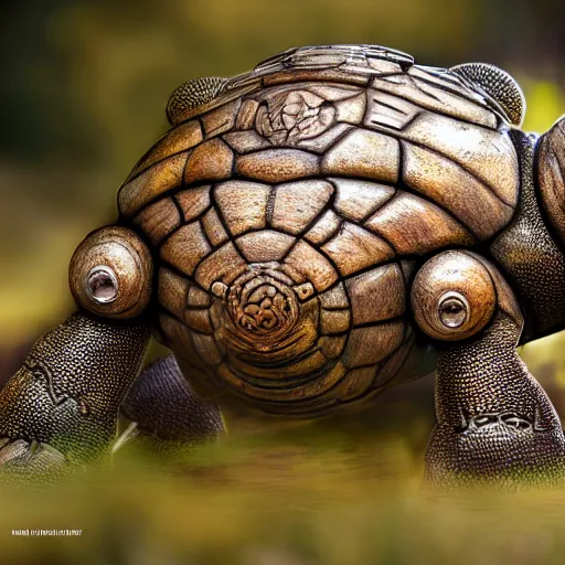 Image similar to national geographic photo of blastoise, pokemon in the wild, intricate, portrait, 8 k highly professionally detailed, hdr, cgsociety