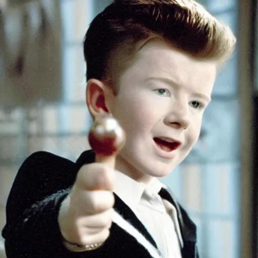 Prompt: rick astley as a child in the movie The Polar Express (2004) - n8