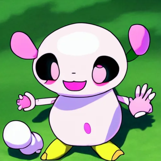 Prompt: The child of Mr Mime and Jiggly Puff