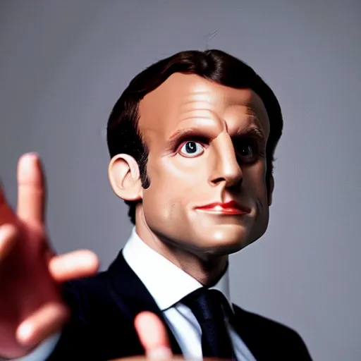 Image similar to alien Emmanuel Macron in American Psycho (1999)