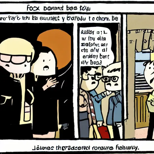 Image similar to panel from foxtrot comic strip