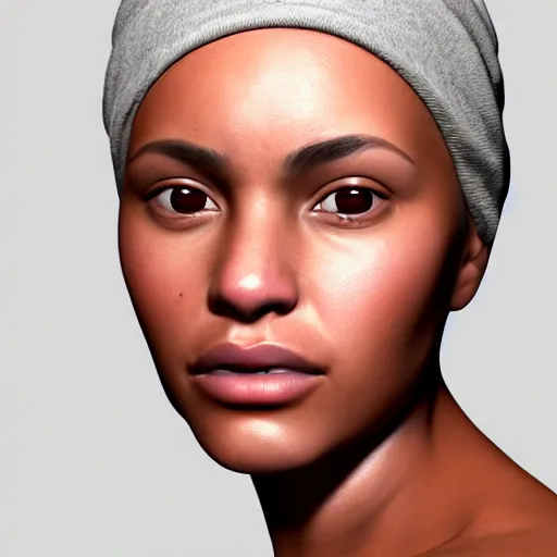 Prompt: hyperrealistic portrait of beautiful, mixed race woman, aged 3 5, photo realistic, dynamic lighting, artstation, very detailed face, 4 k, award winning