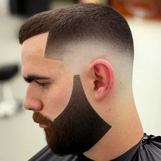 Image similar to super cool buzzed haircut for a man