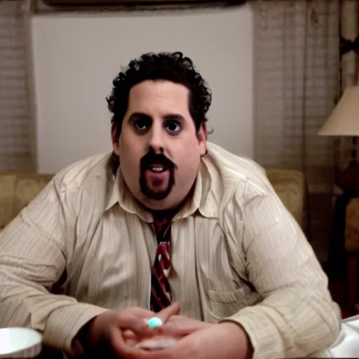 Image similar to jonah hill as borat in borat, 8k resolution, full HD, cinematic lighting, award winning, anatomically correct