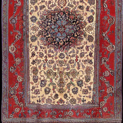 Prompt: persian rug painting