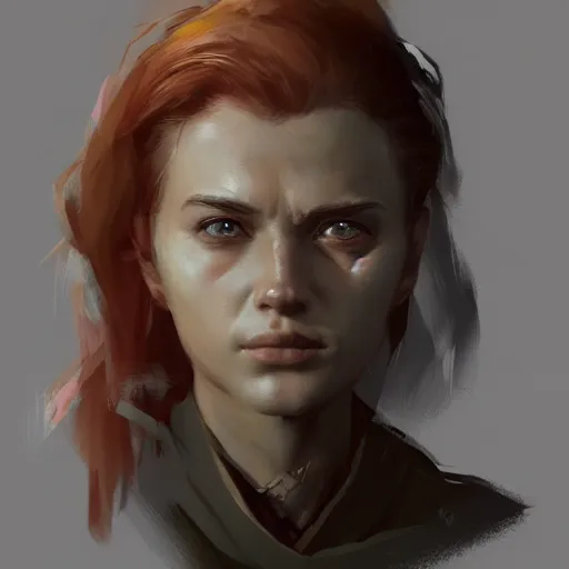 Image similar to portrait from Alexander Wolfe, Artstation