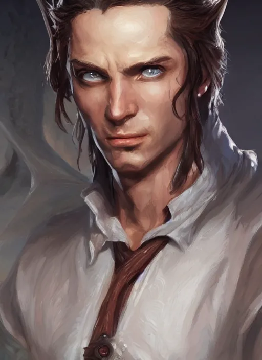 Image similar to commoner, white shirt, ultra detailed fantasy, dndbeyond, bright, colourful, realistic, dnd character portrait, full body, pathfinder, pinterest, art by ralph horsley, dnd, rpg, lotr game design fanart by concept art, behance hd, artstation, deviantart, hdr render in unreal engine 5