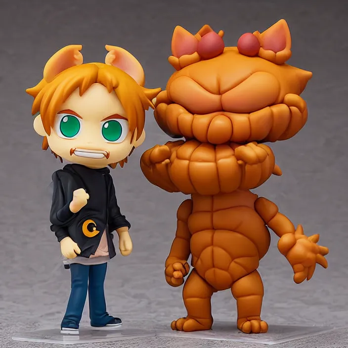 Image similar to eldritch abomination garfield, imsorryjon, An anime Nendoroid of Son Goku, figurine, detailed product photo