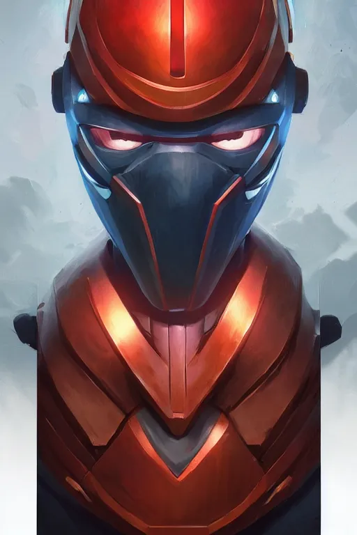 Image similar to epic mask helmet robot ninja portrait stylized as fornite style game design fanart by concept artist gervasio canda, behance hd by jesper ejsing, by rhads, makoto shinkai and lois van baarle, ilya kuvshinov, rossdraws global illumination radiating a glowing aura global illumination ray tracing hdr render in unreal engine 5