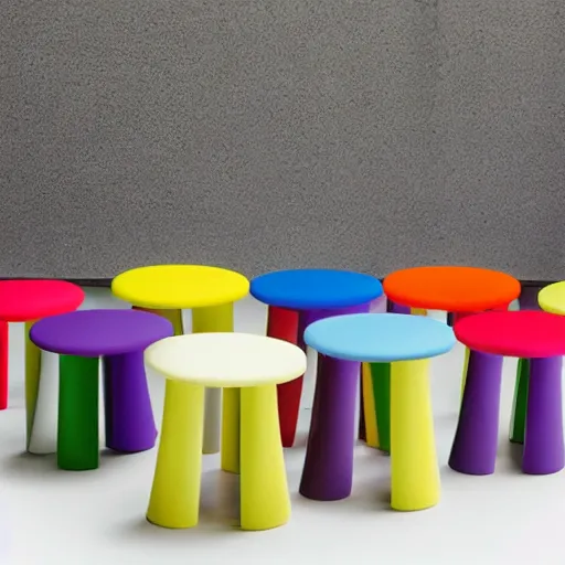 Image similar to the rainbow stool by tadao ando