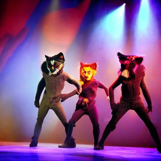 Image similar to 📷 mungojerrie and rumpleteazer, cats the musical 1 9 9 8, dynamic lighting, portait