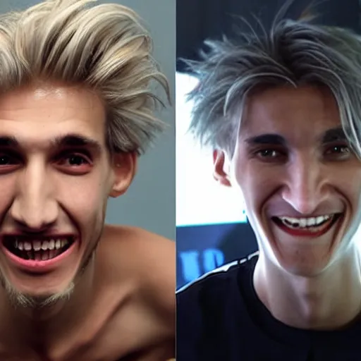 Image similar to really ugly xqc, big nose, crookedd teeth