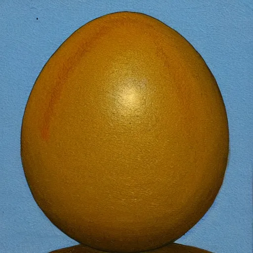 Prompt: pahari painting of golden cosmic egg