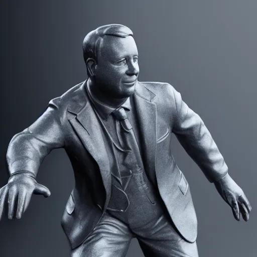 Image similar to Statue of Alex Jones, highly detailed, octane render, 4k, soft light, studio photograph