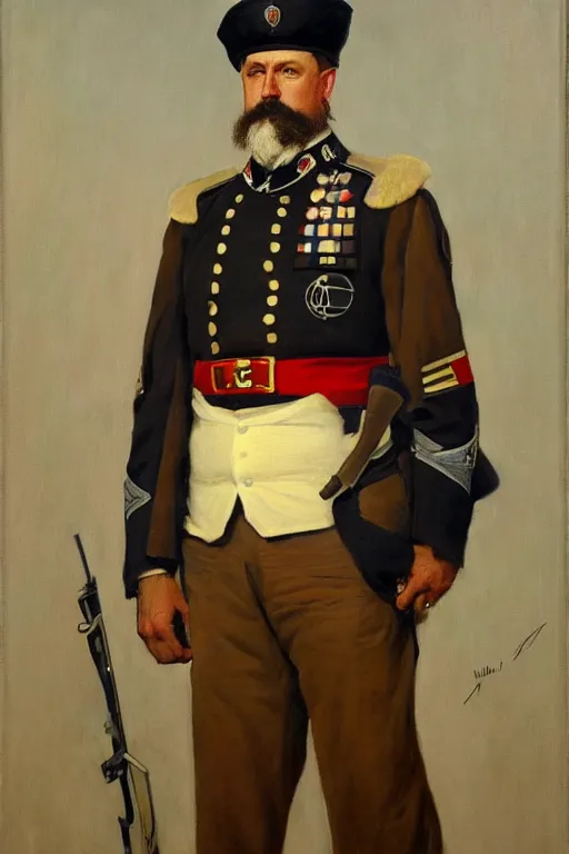 Image similar to full body portrait of the dictator of the dallas mavericks, 1 8 8 9, in full military garb, oil on canvas by william sidney mount, trending on artstation