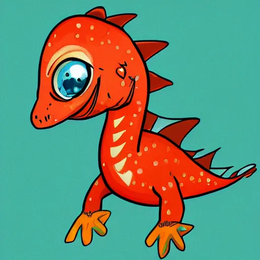 Image similar to fish dinosaur chibi style concept art