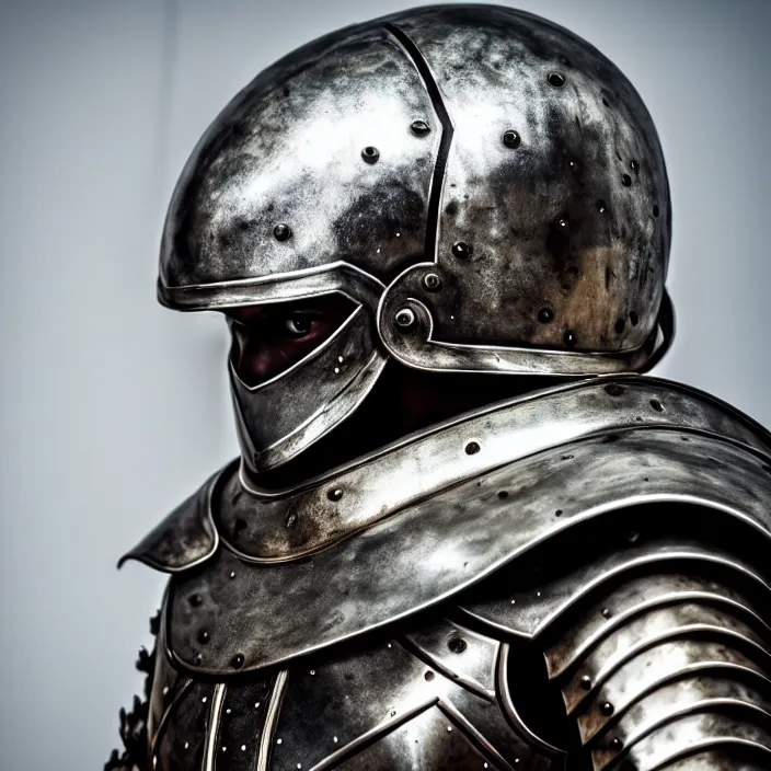 Image similar to photo of a warrior with metal spider themed armour and helmet, highly detailed, 4 k, hdr, smooth, sharp focus, high resolution, award - winning photo