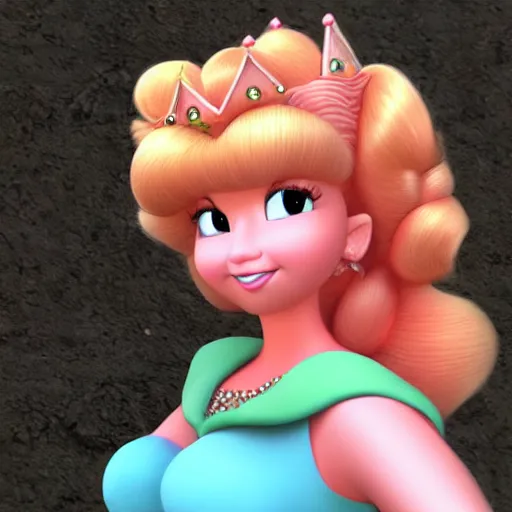 Prompt: princess peach realistic