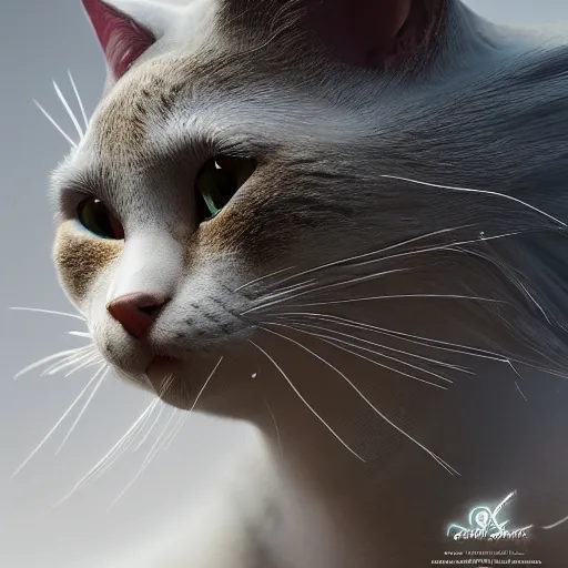 Image similar to highly detailed sureal cat, cinematic, 8 k, octane, redshift, unreal 5, artstation, behance, deviantart, vray, well rendered : 1 by ellen jewett, 4 k resolution, trending on artstation, very very detailed, masterpiece, stunning